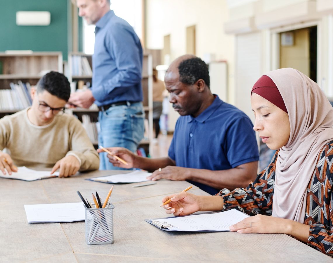 Immigrants Doing Language Test Immigrants Doing Language Test
